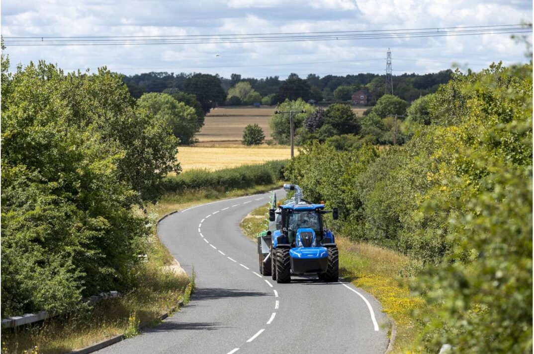 New Holland Tractor on Road