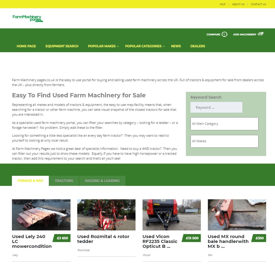 Farm Machinery Pages Website