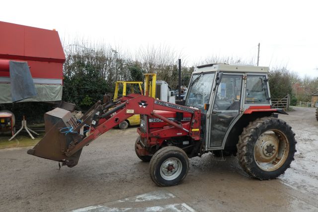 1 Massey Ferguson 360 2wd Tractor With Mf 875 Loader full