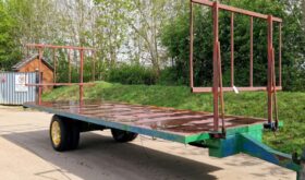 21′ flat single axle bale trailer