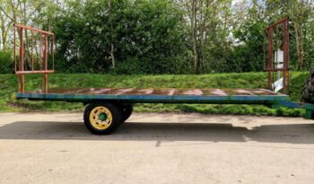 21′ flat single axle bale trailer full