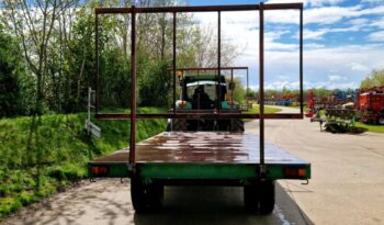 21′ flat single axle bale trailer full