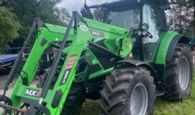 2018 Deutz 6120 120hp, 4wd, 40kph, just serviced, excellent condition, great tyres, electric hydraulics, manual spools, cab suspension , 520 rears & 480 front tyres, MX loader with euro headstock Tractors For Auction: Leeds, GB, 31st July & 1st, 2nd, 3rd