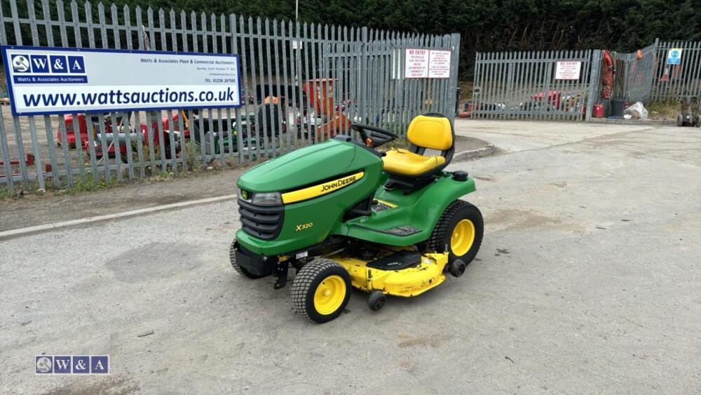 JOHN DEERE X320 48” petrol ride For Auction on: 2024-09-07