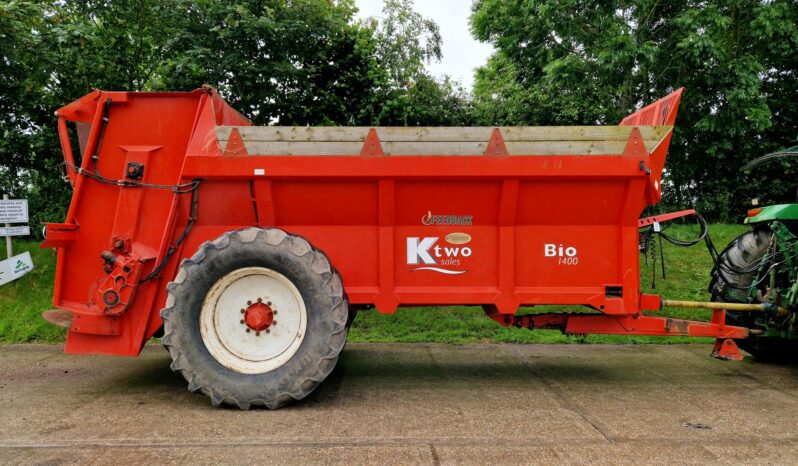 2014 K-Two Bio 1400 trailed muck spreader full