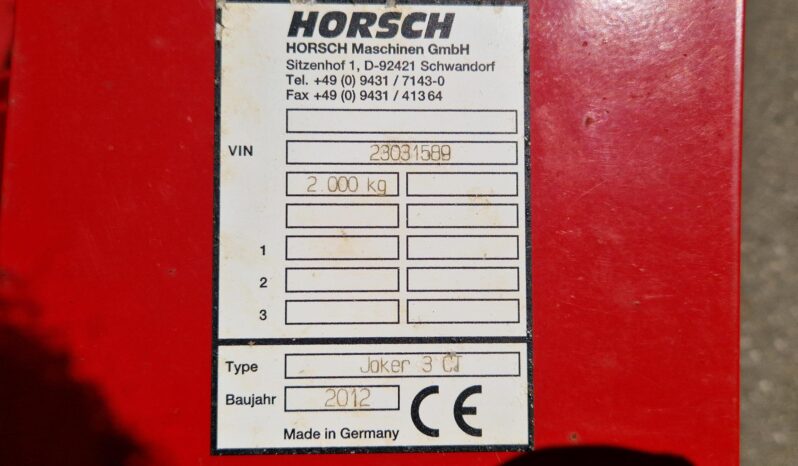 2012 Horsch Joker 3 CT short disc full