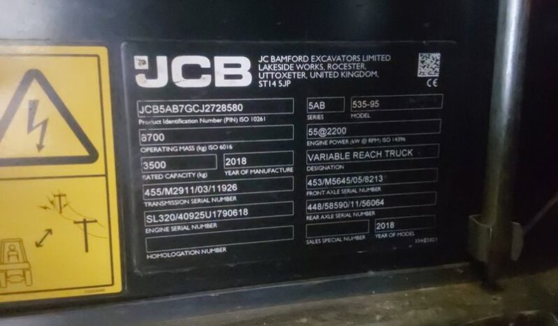 2018 JCB 535-95  For Auction on 2024-10-04 full