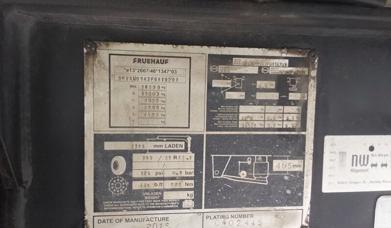 2015 FRUEHAUF TRI AXLE (SAF) For Auction on 2024-10-04 full