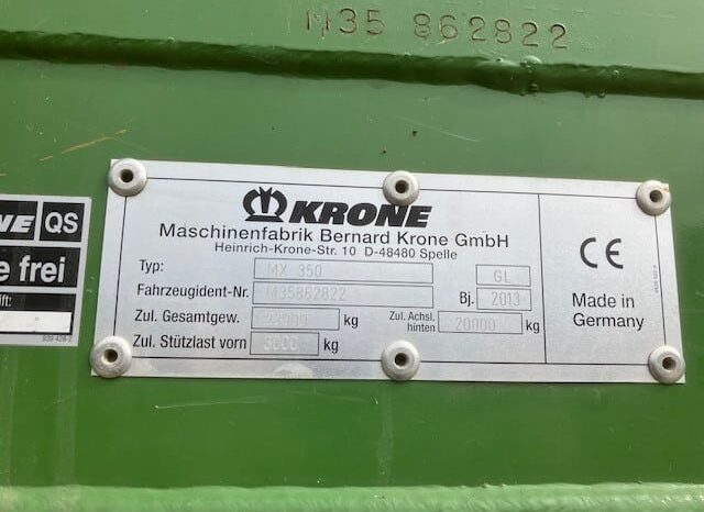 Krone MX350GL full