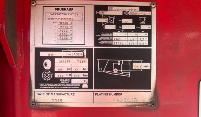 2018 FREUHAUF TIPPER  For Auction on 2024-10-15 at 08:30 full