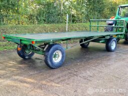 1983 Brian Legg 20′ 4 wheel flat turntable trailer full