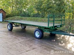 1983 Brian Legg 20′ 4 wheel flat turntable trailer full