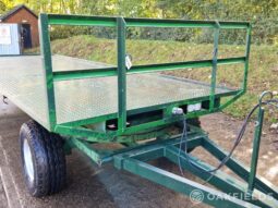 1983 Brian Legg 20′ 4 wheel flat turntable trailer full