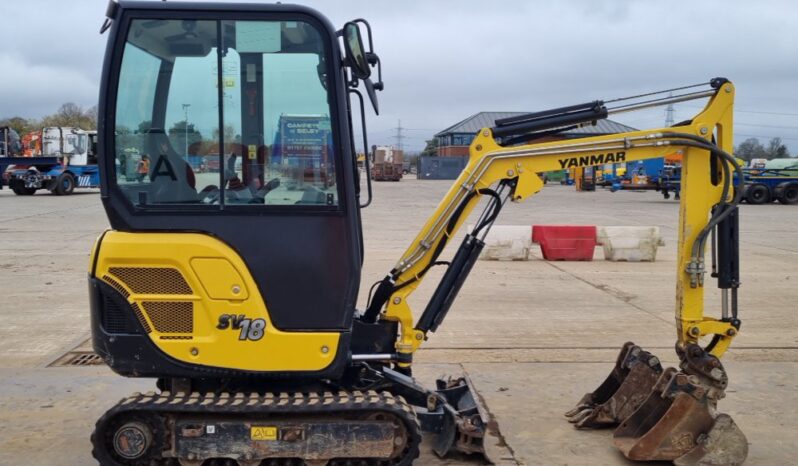 2020 Yanmar SV18 Mini Excavators For Auction: Leeds -27th, 28th, 29th, 30th November 24 @ 8:00am full