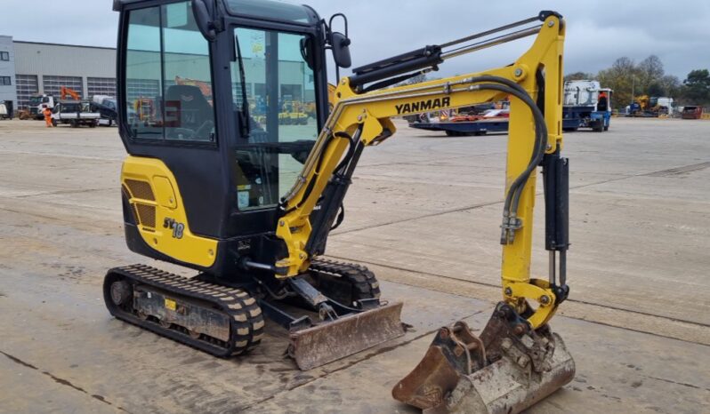 2020 Yanmar SV18 Mini Excavators For Auction: Leeds -27th, 28th, 29th, 30th November 24 @ 8:00am full