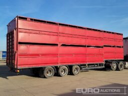 Houghton Tri Axle Double Deck Live Stock Trailer, Hydraulic Ramp Livestock Trailers For Auction: Leeds -27th, 28th, 29th, 30th November 24 @ 8:00am full