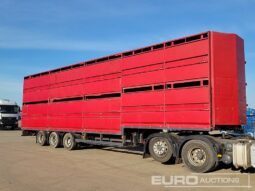 Houghton Tri Axle Double Deck Live Stock Trailer, Hydraulic Ramp Livestock Trailers For Auction: Leeds -27th, 28th, 29th, 30th November 24 @ 8:00am full