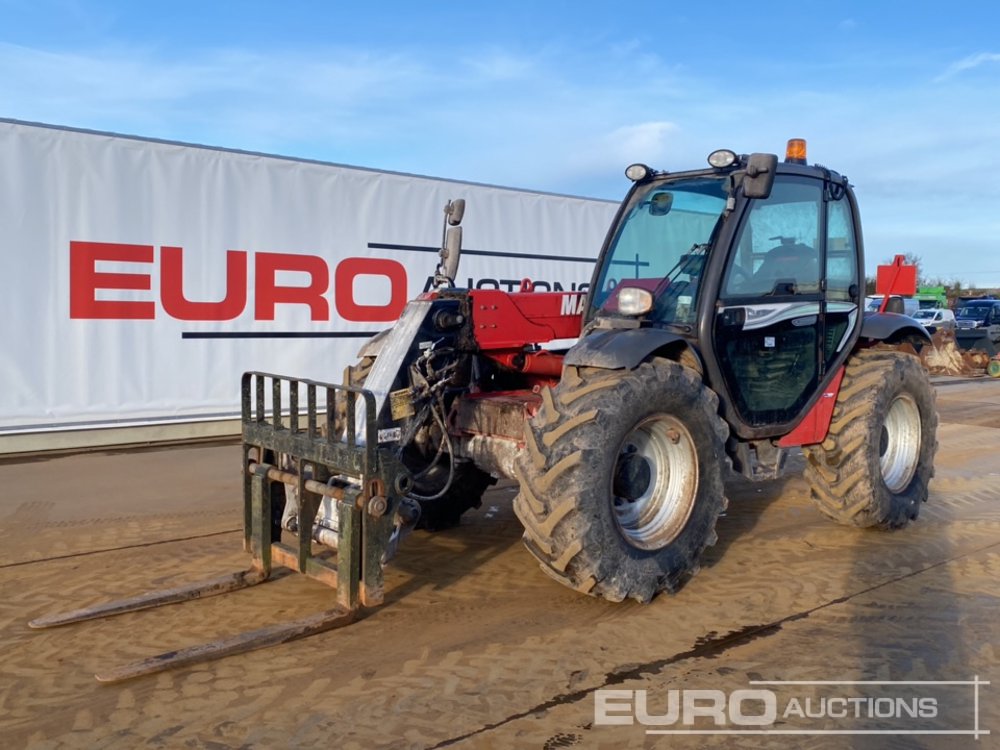 2013 Manitou Turbo Telehandler, Joystick Controls, QH, PUH, WLI, A/C, Forks Telehandlers For Auction: Dromore – 6th & 7th December 2024 @ 9:00am