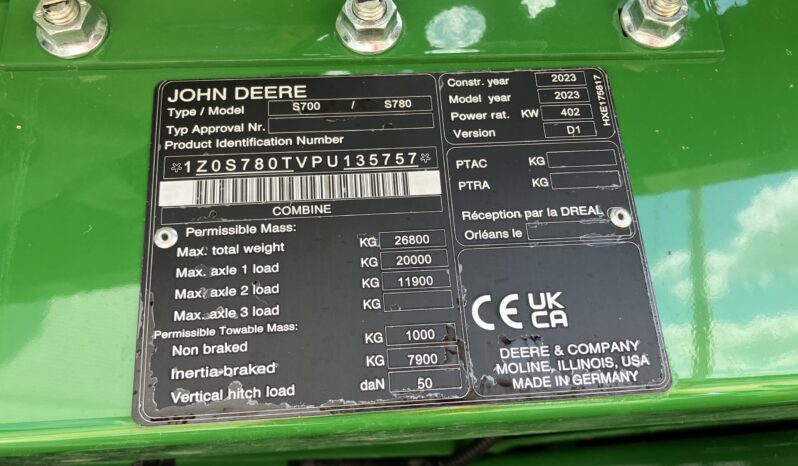 John Deere S780 full