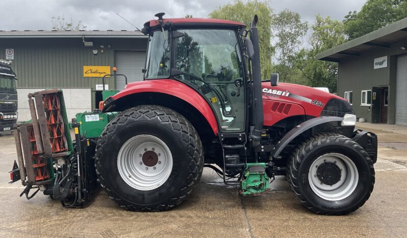 CASE IH 95U FARMALL WITH RANSOMES HYDRAULIC 5/7 MK IV GANG MOWER full