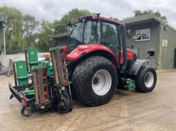 CASE IH 95U FARMALL WITH RANSOMES HYDRAULIC 5/7 MK IV GANG MOWER full