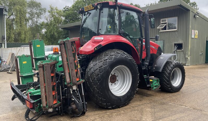 CASE IH 95U FARMALL WITH RANSOMES HYDRAULIC 5/7 MK IV GANG MOWER full