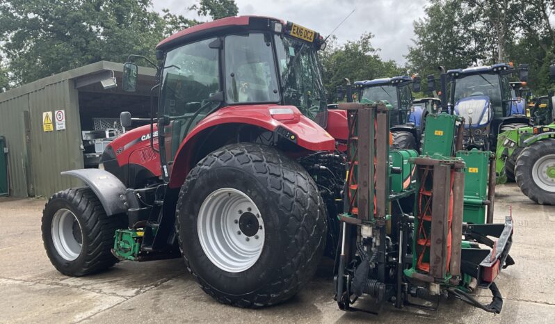 CASE IH 95U FARMALL WITH RANSOMES HYDRAULIC 5/7 MK IV GANG MOWER full