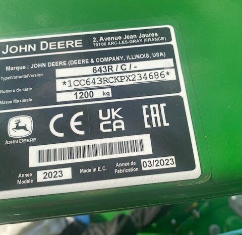 John Deere 643R full