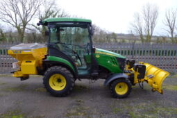 2022 John Deere 2026R compact tractor w/ plough & spreader full