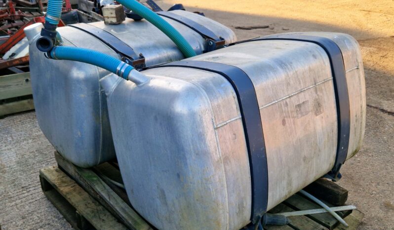 Pair of 500 litre Aluminium tanks full