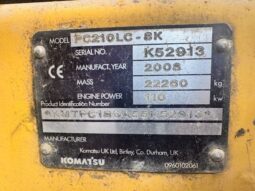 2008 Komatsu PC210LC-8 full