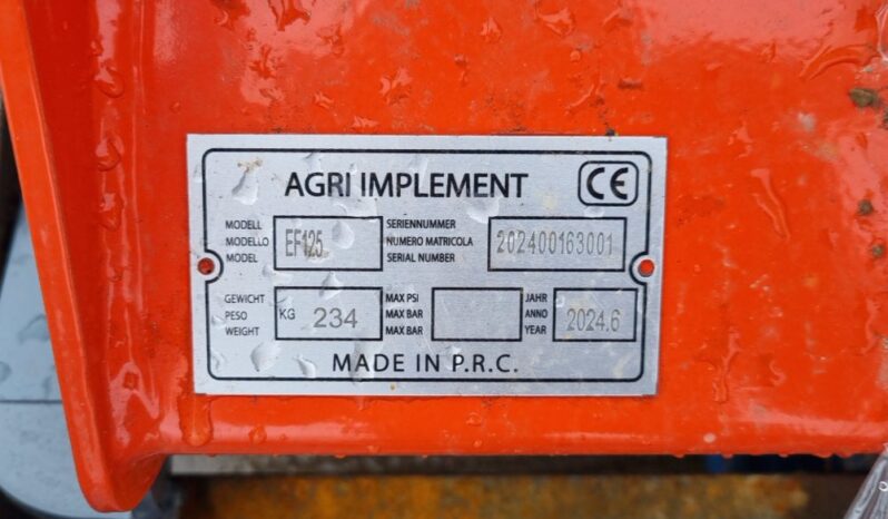 Unused 2024 Agri Implement EF125 Farm Machinery For Auction: Leeds – 5th, 6th, 7th & 8th March 2025 @ 8:00am full