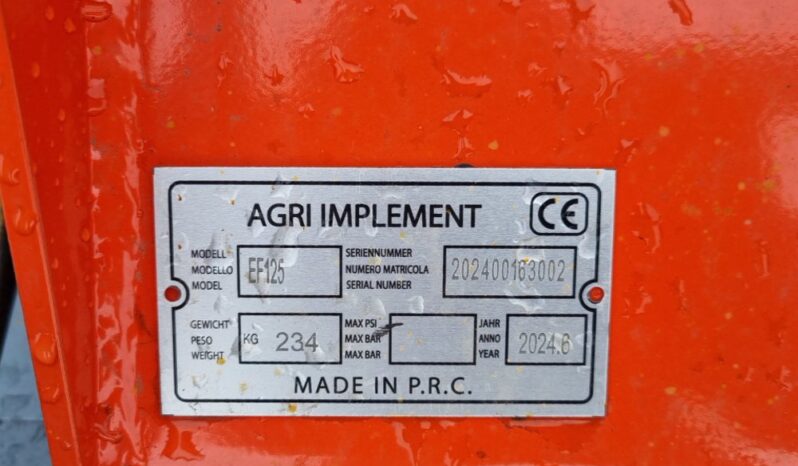 Unused 2024 Agri Implement EF125 Farm Machinery For Auction: Leeds – 5th, 6th, 7th & 8th March 2025 @ 8:00am full