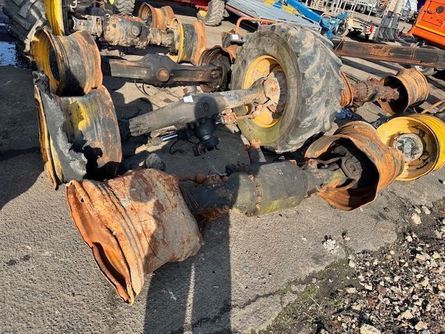 2 x JCB Axles with Hubs & Rims