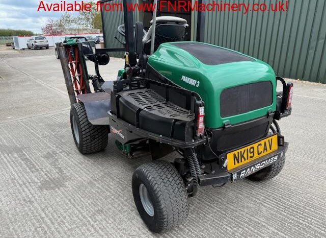 Ransomes Parkway 3 ride on diesel mower triple gang low hours 839 full