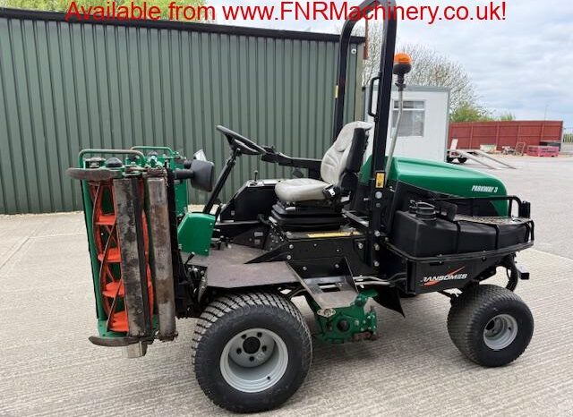 Ransomes Parkway 3 ride on diesel mower triple gang low hours 839 full