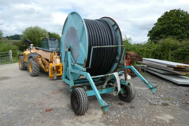 Irrigation Reel With Gun And Pump Trailed